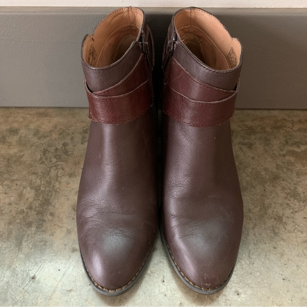 Vionic Trinity Brown Leather Booties Size‎ 6.5
